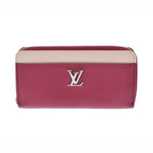 Louis Vuitton Zippy Lock Me Red Leather Long Wallet
